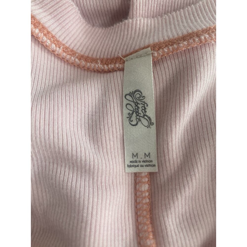 Free People January Oversized Pink Henley Size Medium - Picture 2 of 7